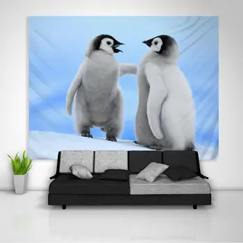 

Penguins Animal Tapestry Art Wall Hanging Sofa Bed Cover