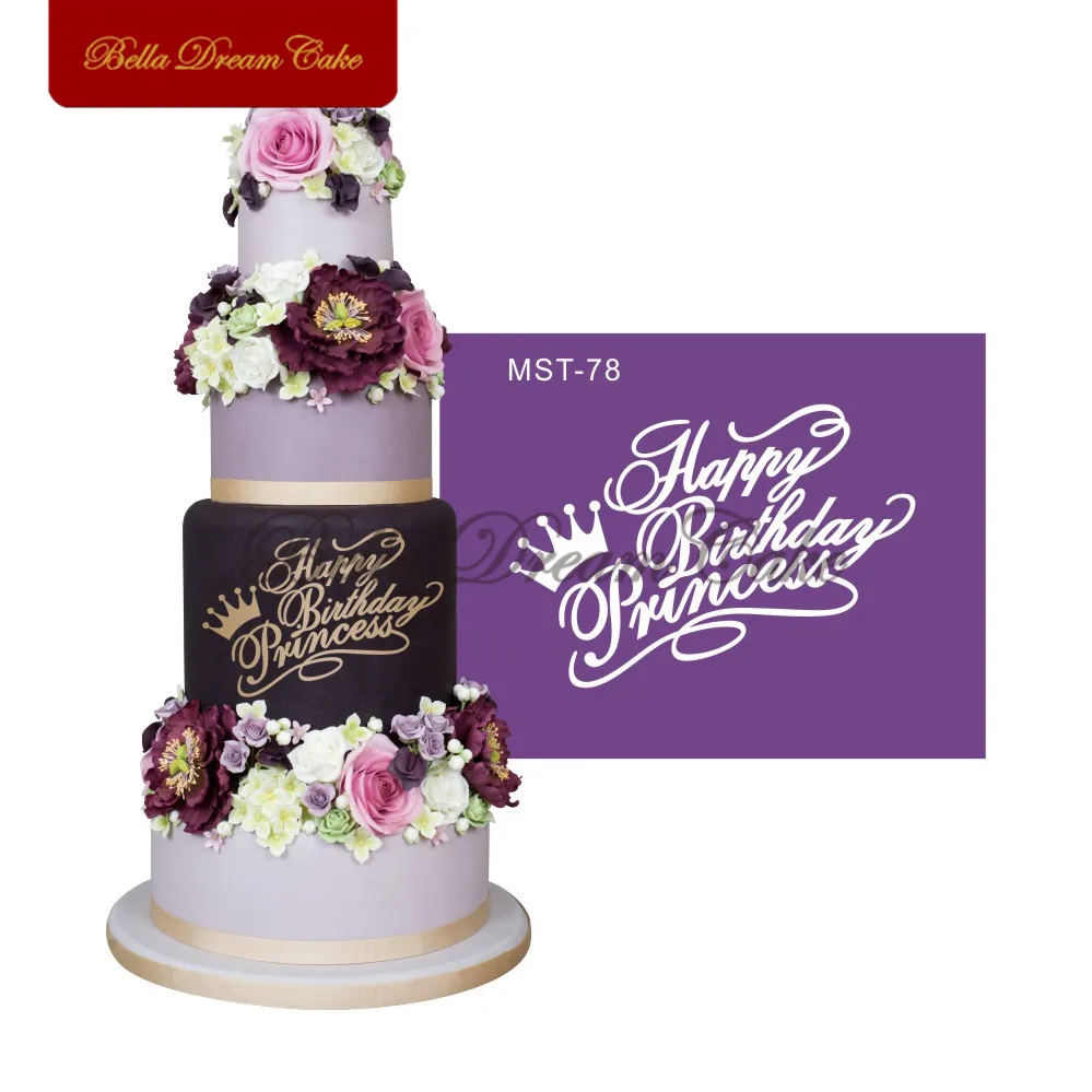 

Надпись "с днем рождения", стандартная кружевная форма для помадки, инструменты для украшения тортов, тканевые формы для украшения тортов, сетчатый трафарет шоколадная выпечка