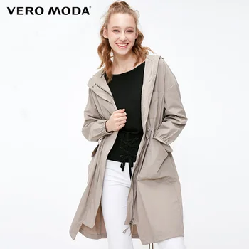 

Vero Moda spring hooded draw string trench coat| 318321548