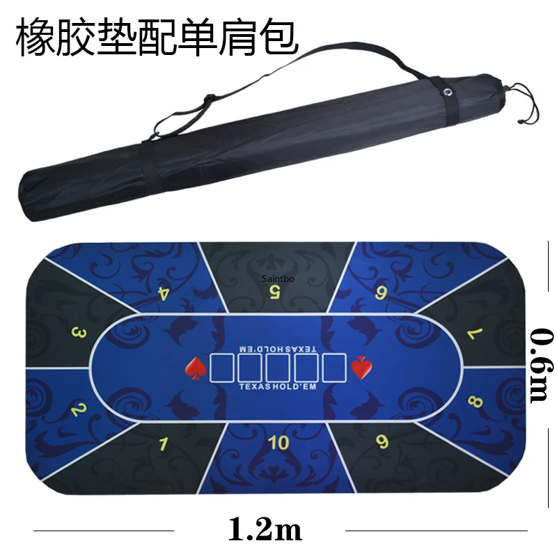  1.2*0.6m 1.8*0.9m 2.4*1.2m and Round D1.2m Texas Poker Rubber Cushion Table Cloth Baccarat Dice Mat
