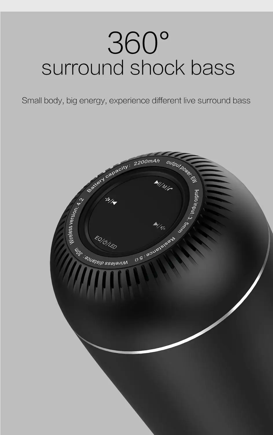 

AirBoud 2020 newest Y5-tws series wireless Bluetooth speaker, subwoofer square dance Card mini stereo