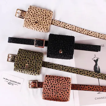 

Leopard decoration Belt bag Mini package personality fashion Woman belts