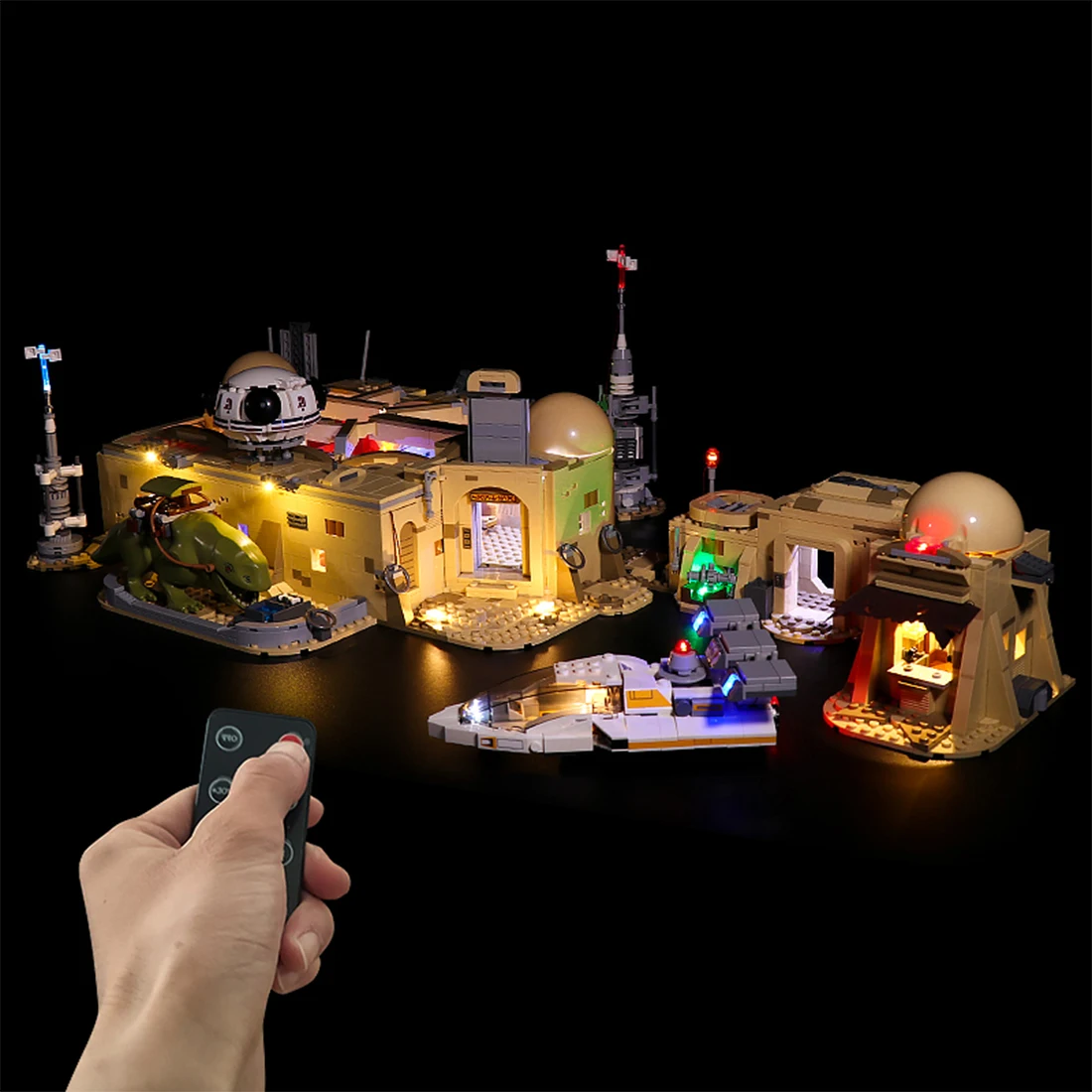 Remote Control LED Lighting Kit with Music for Mos Eisley Bistro 75290 (LED Only, No Kit) - Light and Sound (Customized Music)