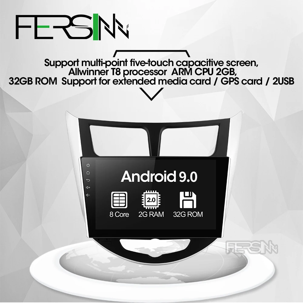 Fersinny CRN9060 Android автомобильный dvd gps плеер для Hyundai Solaris Verna Accent Радио навигация