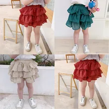 Юбка-брюки для девочек; коллекция года; сезон весна-лето; Новые товары; юбка-брюки с большим низом для маленьких девочек; нарядное платье; шорты; Южная Корея; тонкий хлопок; L