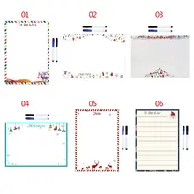 Рождественская мягкая магнитная доска напоминание магнит Стирайте холодильник доска для сообщений
