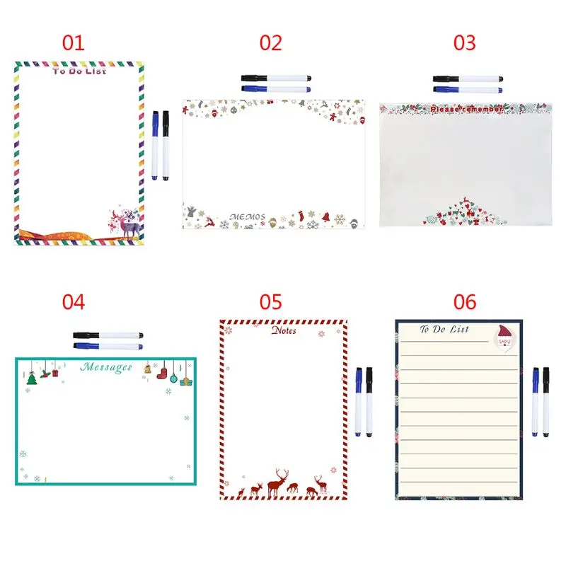 

Christmas Soft Magnetic Whiteboard Reminder Magnet Erase Fridge Message Board