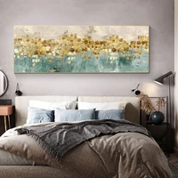 ภาพวาดสีน้ํามันบทคัดย่อบนผ้าใบโปสเตอร์และภาพพิมพ์ Wall Art Golden Money Beach รูปภาพสําหรับตกแต่งห้องนั่งเล่นไม่มีกรอบ 3