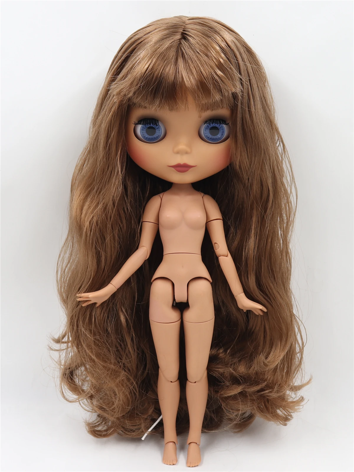 Neo Blythe Doll with Brown Hair, Dark Skin, Matte Cute Face & Custom Jointed Body 2