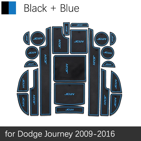 Противоскользящие резиновые чашки подушки двери паз коврик для Dodge Journey JC Fiat Freemont SRT R/T 2009~ Аксессуары коврик для телефона - Название цвета: Синий