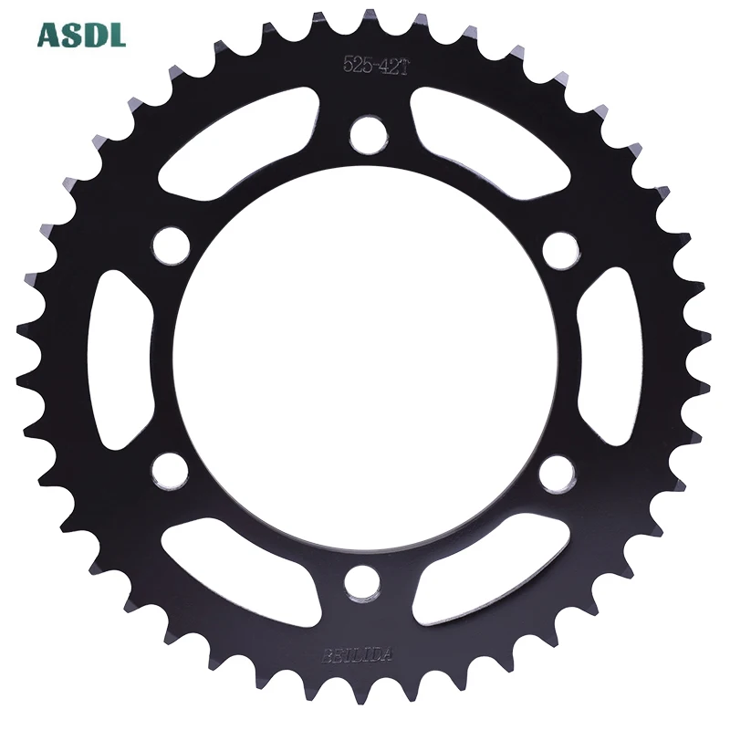 

525 42T Motorcycle Rear Chain Sprocket For KAWASAKI ZR750 C1-C4 Zephyr 1991 1992 1993 1994 ZX-6R (ZX600 F1-F3) Ninja 1995-1997