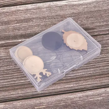 

5pcs Jewelry Storage Square Plastic Box Transparent Clear Multipurpose Display Tool Case Craft Jewelry Organizer Boxes