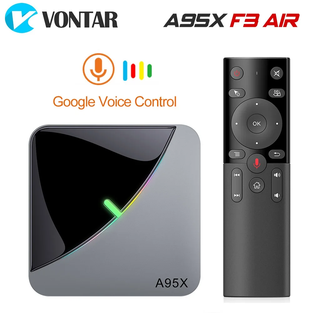 

A95X F3 Air RGB Light TV Box Amlogic S905X3 Android 9.0 4GB 64GB Support Dual Wifi 4K 60fps Netflix Youtube Media Player A95XF3