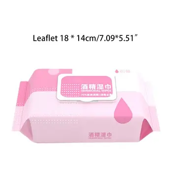 

80 Sheets Flip Top Alcohol Wipes Hand Skin Toys Sanitizing Disinfecting Pads