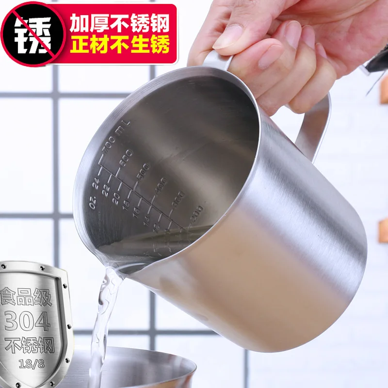 

Special Offer 304 Thick Stainless Steel Measuring Cup L with Measuring Tea Cup Kitchen Baking Measuring Cup Measuring Spoon 0.5-