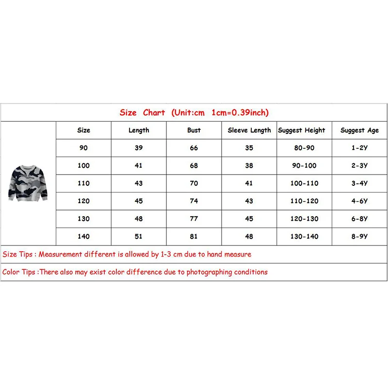 Осенний свитер для мальчиков; коллекция года; Повседневный стиль; детский Камуфляжный пуловер; детские вязаные топы с длинными рукавами и круглым вырезом