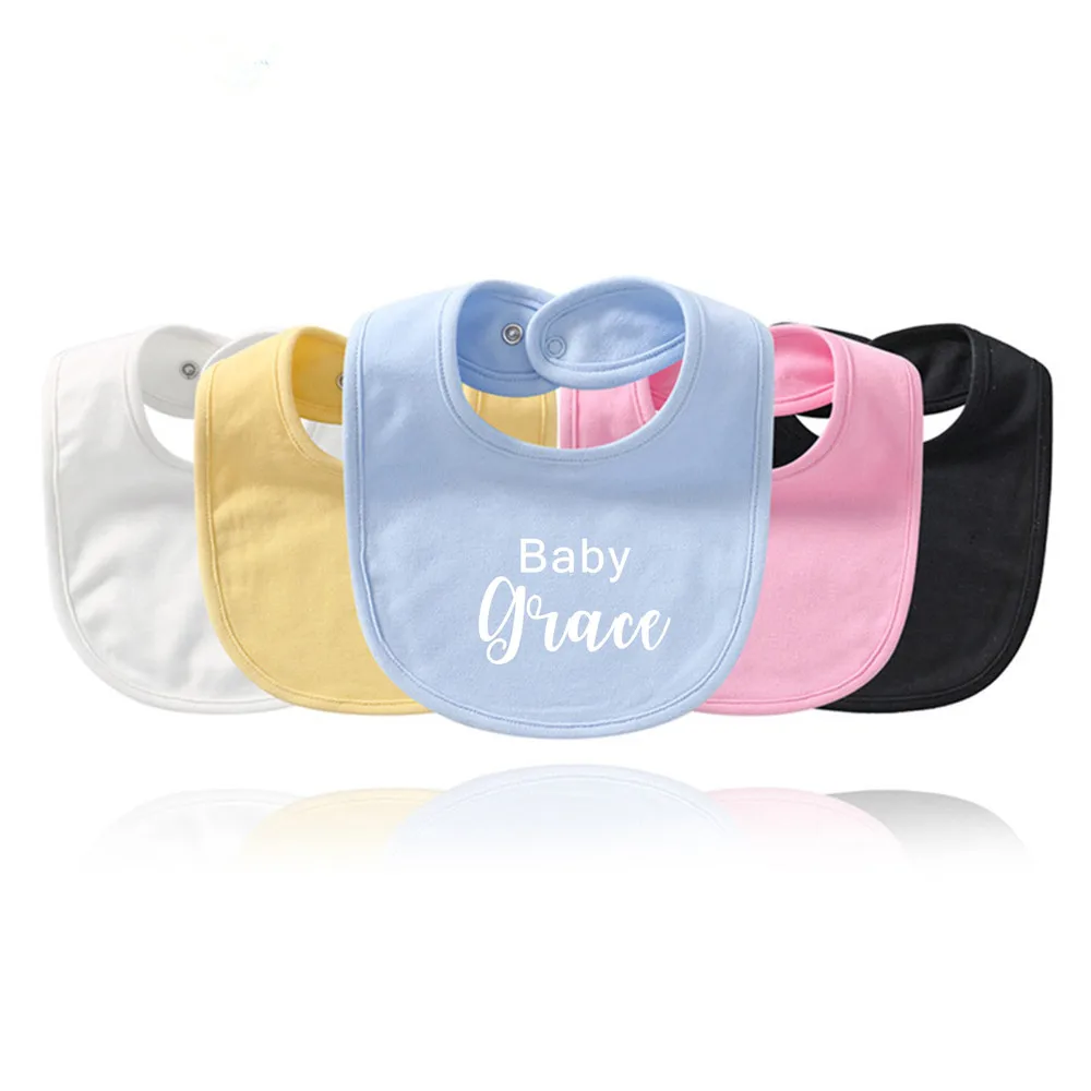 

New Personalized Newborn Baby Gifts Baby Bibs Custom Baby Name Cotton Bebe bibs Birthday Baby Shower Gifts Little Kids Cloth