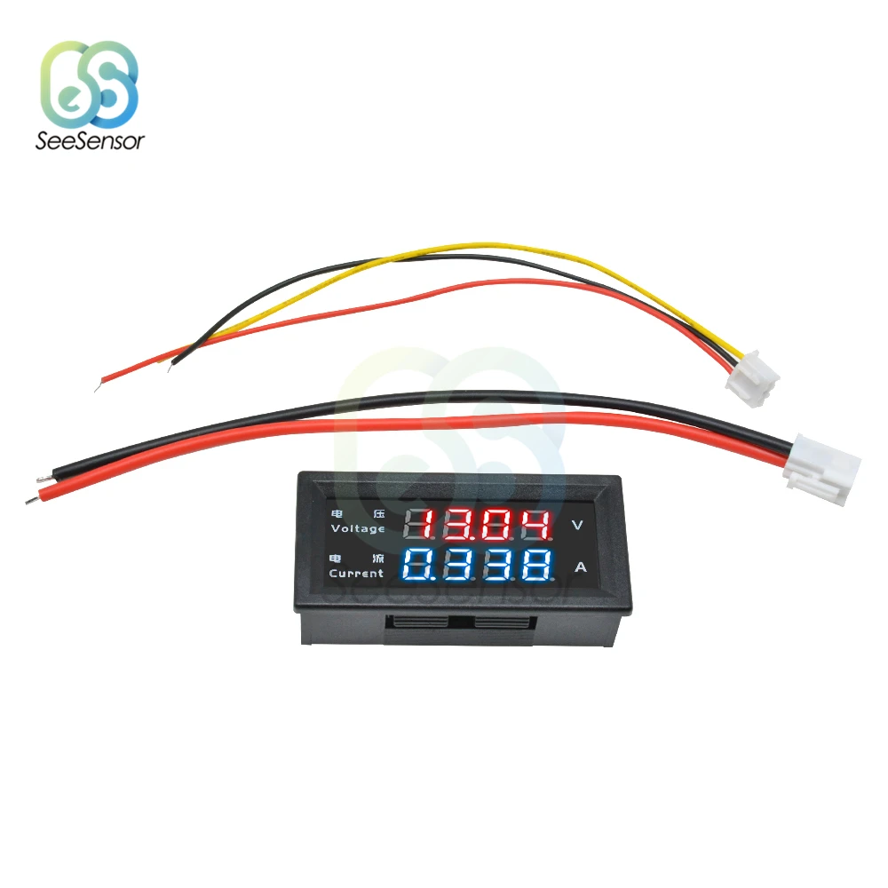M4430 DC 100V 200V 10A 4 битный цифровой вольтметр Амперметр 0 28 ''светодиодный дисплей