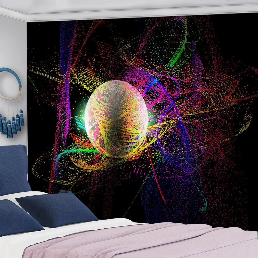 Psychedelic AI гобелен серия украшение для спальни Хиппи Мандала семья гостиная