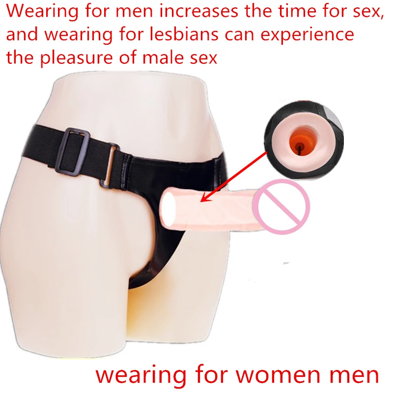 New Unisex wear dildo vibrator sex toys silicone realistic penis male sex sleeve penis extension Masturbatio for women men gay
