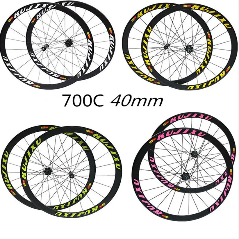 RUJIXU 700C Road Bike Wheelset Broken Wind Sealed Bearing Wheel Set V