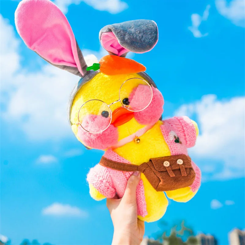 30cm Lalafanfan Plush Toy Kawaii Cafe Mimi Yellow Duck Cute Stuffed Doll Soft Animal Dolls Kids 4