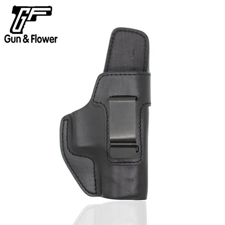 Gun&Flower Beretta APX Pistol Leather Pouch Case Inside the Waistband Gun Holster for 1.5'' Belt - Цвет: Черный цвет