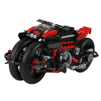 

680Pcs MOC Mechanical Educational Small Particle Mini Motorcycle Building Blocks DIY Assembly Building Kit Model Educational Toy