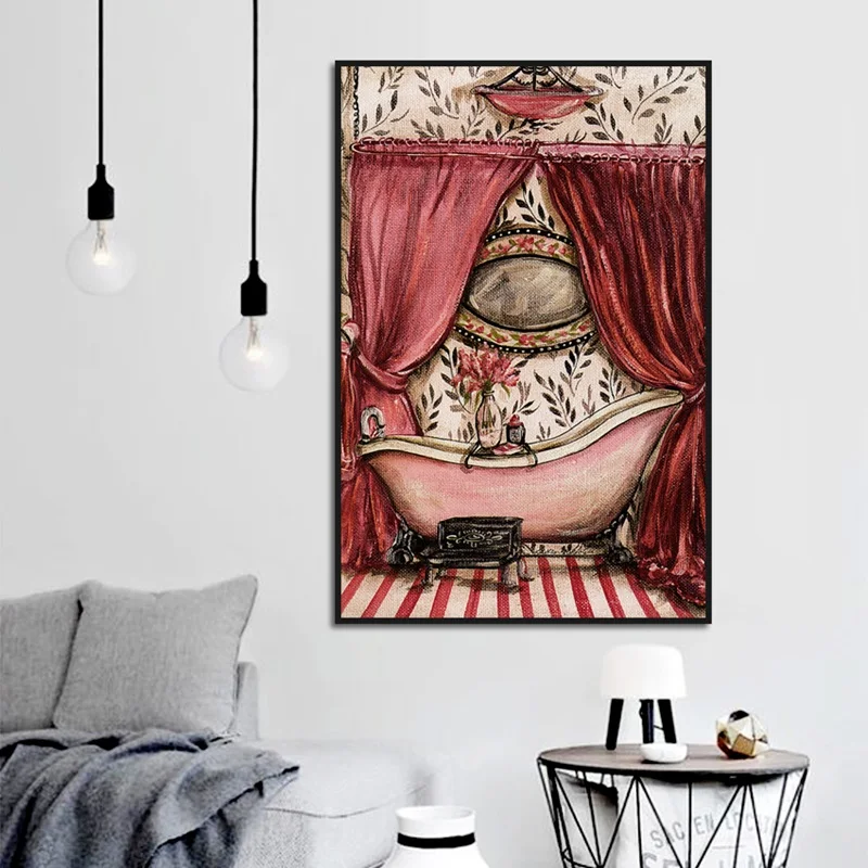 B17944364（北欧皇室风格红色抽象油画装饰画素材 40×60）-5