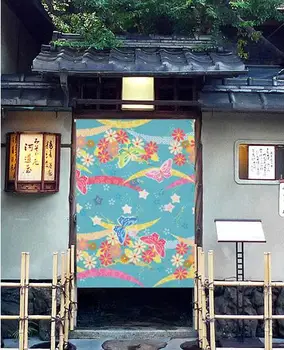 

Japan style cotton Japanese butterfly door window curtain home decoration hanging living room kitchen cafe bar coffee house