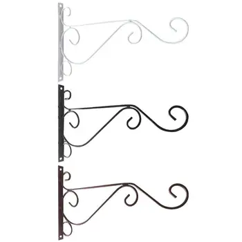 

European Style Balcony Flower Pot Wrought Iron Wall-Mounted Hanging Hooks