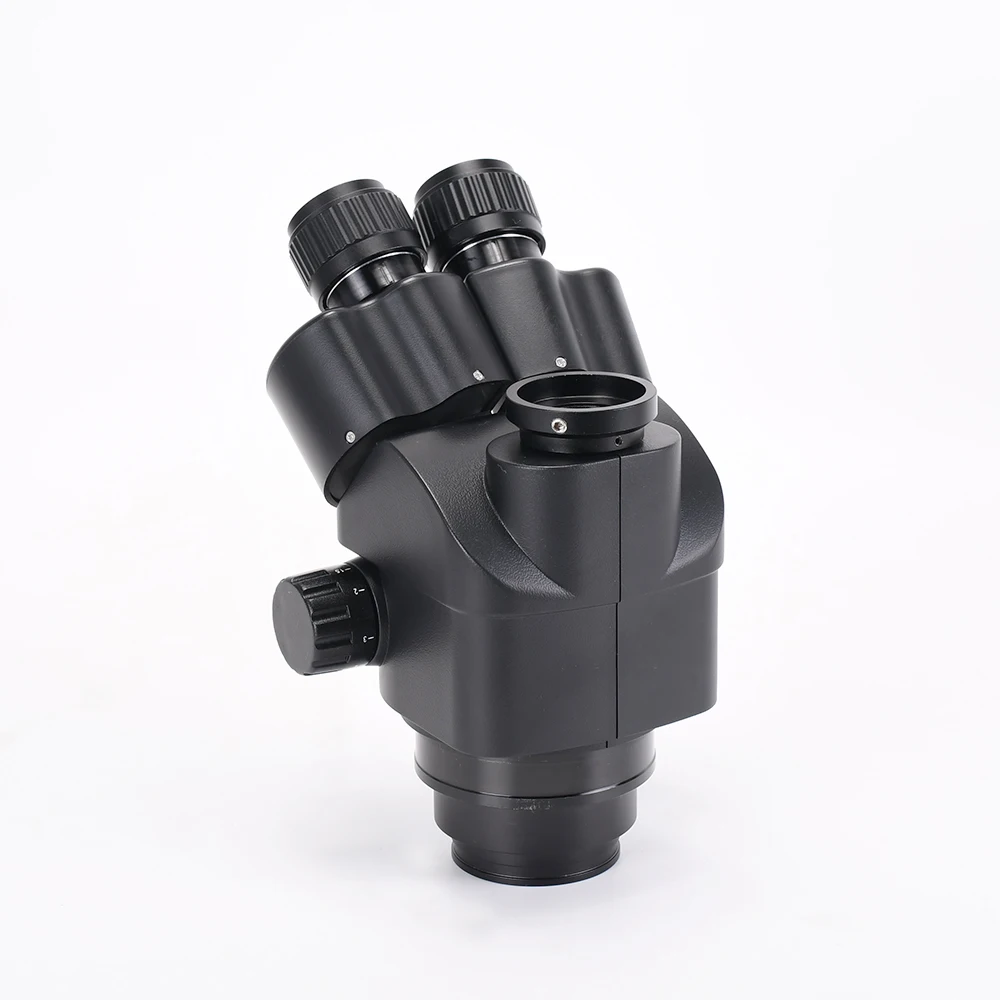 US $142.99 7X45X SimulFocal Trinocular Microscope Zoom Black Stereo Microscope Head WF10X20 Eyepiece for Lab