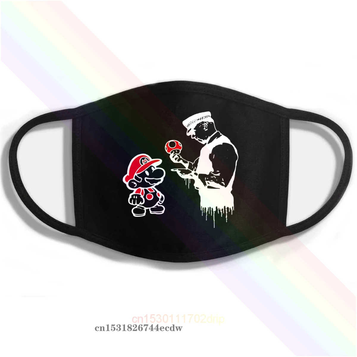 Newest Super Mario Graffiti Murales Fungo Logo Printing Washable Breathable Reusable Cotton Mouth Mask | Аксессуары для одежды