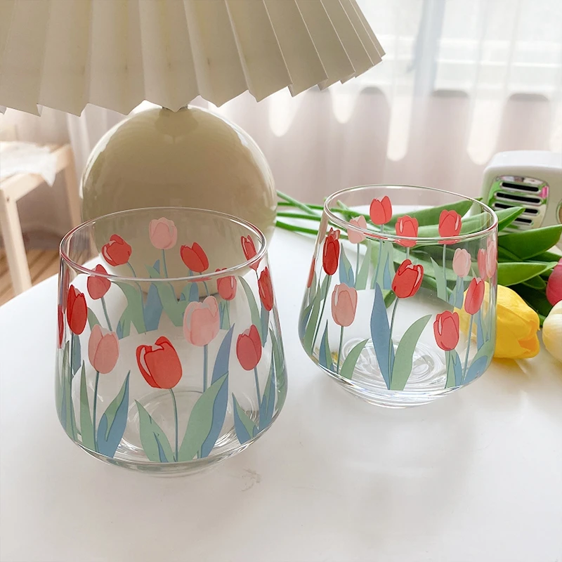 Kawaii Korea Style Tulip Glass Cup - Limited Edition