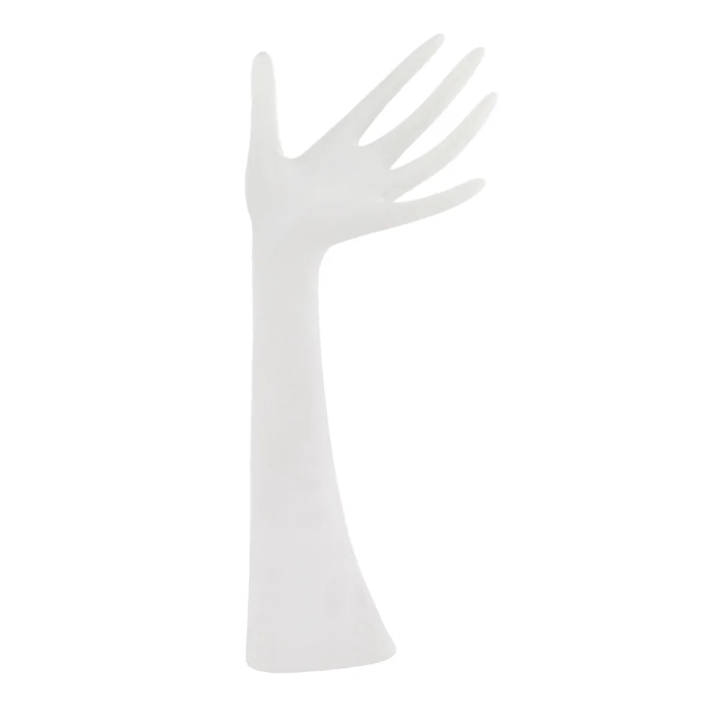 Bracelet Jewelry Display Stand Holder Hand Form Resin Ring Display Stand Rack for Jewelry or Home Organization, (Black/White)