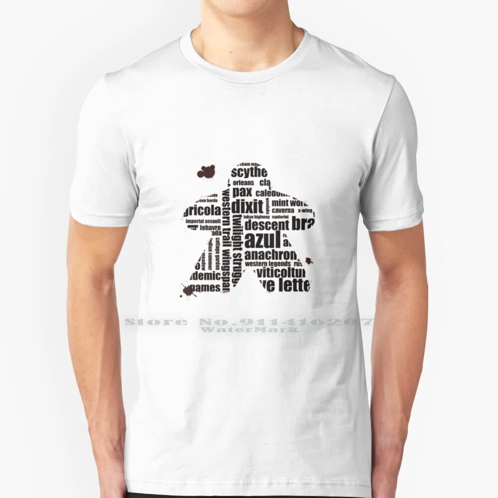 Meeple T Shirt 100% Puro Cotone Boardgames Giochi Da Tavolo Geek Gamer Boardgamer Meeple Collution Dixit Scythe Meeples Board