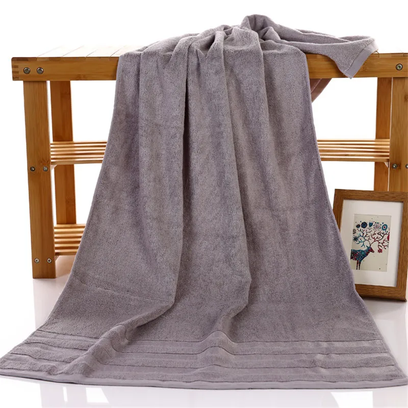 Bamboo Fiber Bath Towel Adults Soft Thick Antibacterial Outdoor Sport Travel 70x140cm ZHUO MO
