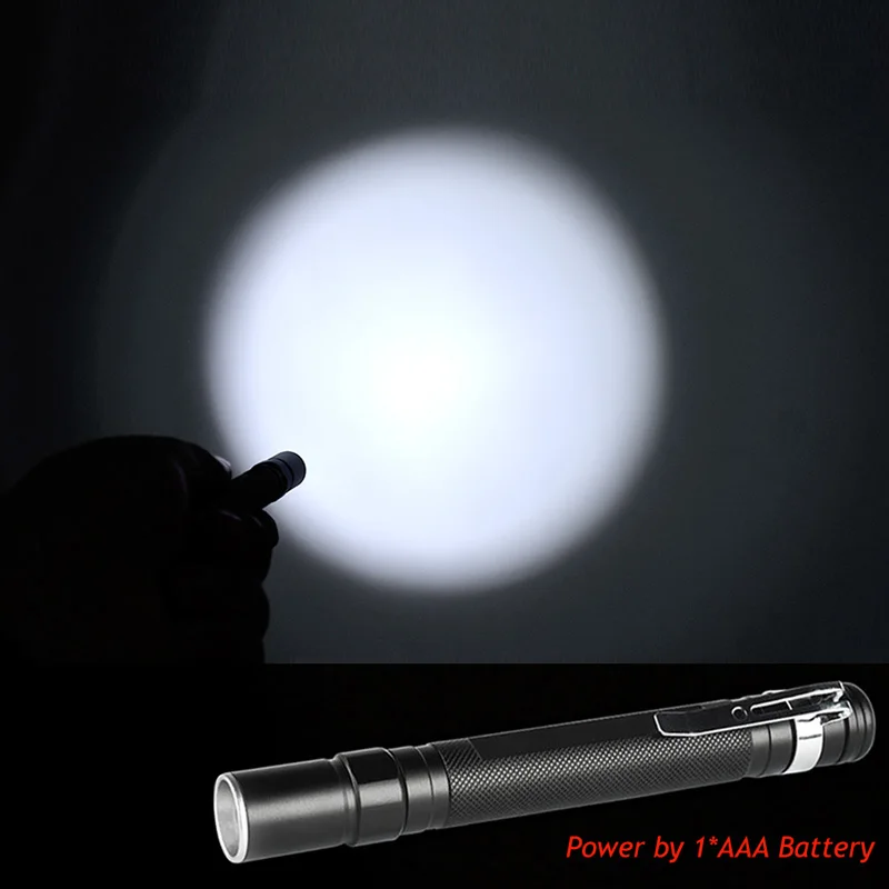 Mini linterna LED portátil Q5, foco con Zoom, 1 modo, luz de Flash