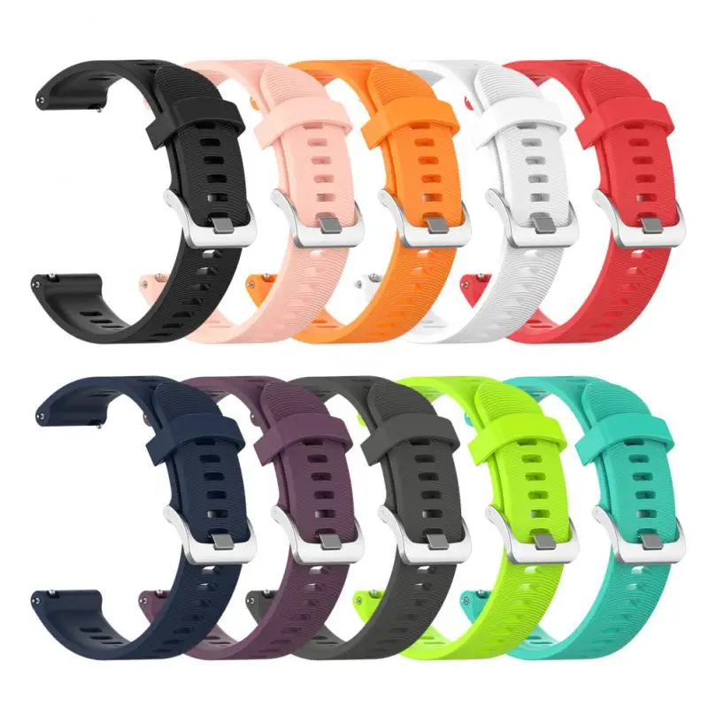 Ремешок сменный из мягкого силикона для смарт часов Garmin Forerunner645 20