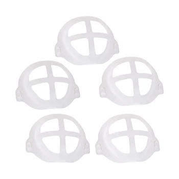 

1/5pcs 3D Mouth Mask Support Breathing Assist Help Mask Inner Cushion Bracket Food Grade Silicone Mask Holder Breathable Valve