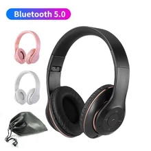 Foldable Bluetooth Wireless Headphones With Mic For Phone Tablet Music Noise Cancel Bass Girl Kid Man Headset with Bag