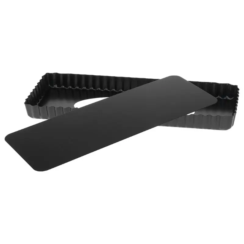 

Fluted Pie Tart Pan Mold Baking Removable Bottom Nonstick Quiche Tool Rectangle