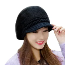 Jaycosin элегантная зимняя унисекс теплая Повседневная теплая уличная шапка вязаная шапка удобная мягкая шапка из кроличьего меха 1126#10