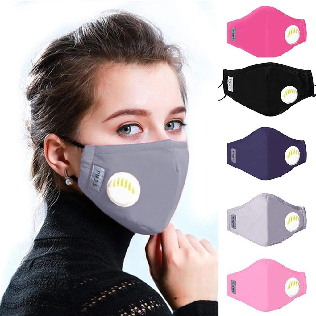 PM2.5 Анти пыль многоразовые маски для лица рта крышка фильтра с активированным
