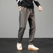 Мужские повседневные брюки, осенние и зимние Новые повседневные спортивные брюки, молодежная индивидуальная модная трендовая мужская одежда