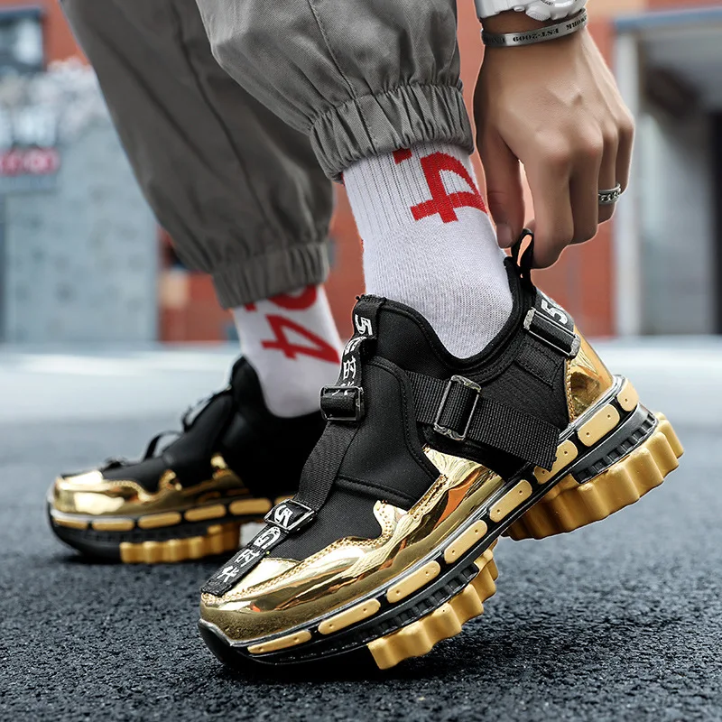 Men Running Shoes Gear Bottom Fashion Height Increasing Sport Shoes For Men Outdoor Casual Comfortably Breathable Men's Sneakers