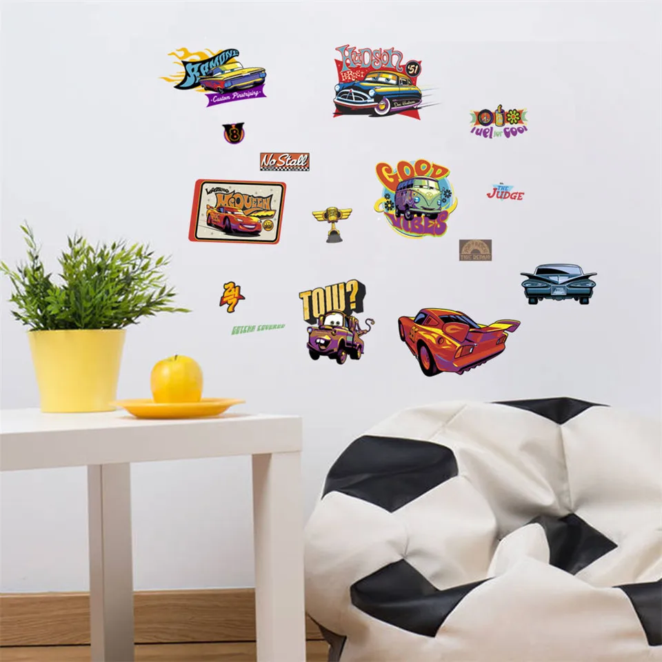 Boy Room Cartoon 3D Car Wall Sticker Self Adhesive PVC Kids Room Decoration Nursery Height Measure Ruler Wallpaper Decal Murals wall stickers vinyl decal stickers children room decoration