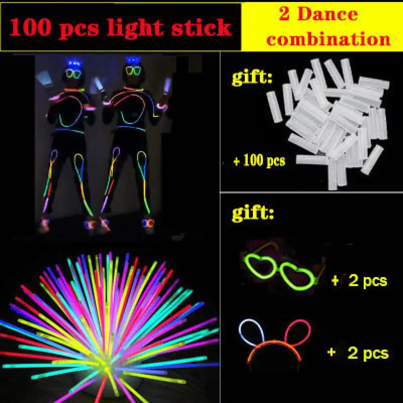 

Fluorescent Rod Human Shape Fluorescent Dance Luminous Bracelet Children Fluorescent Toys Stage Performance/valentine Day Props
