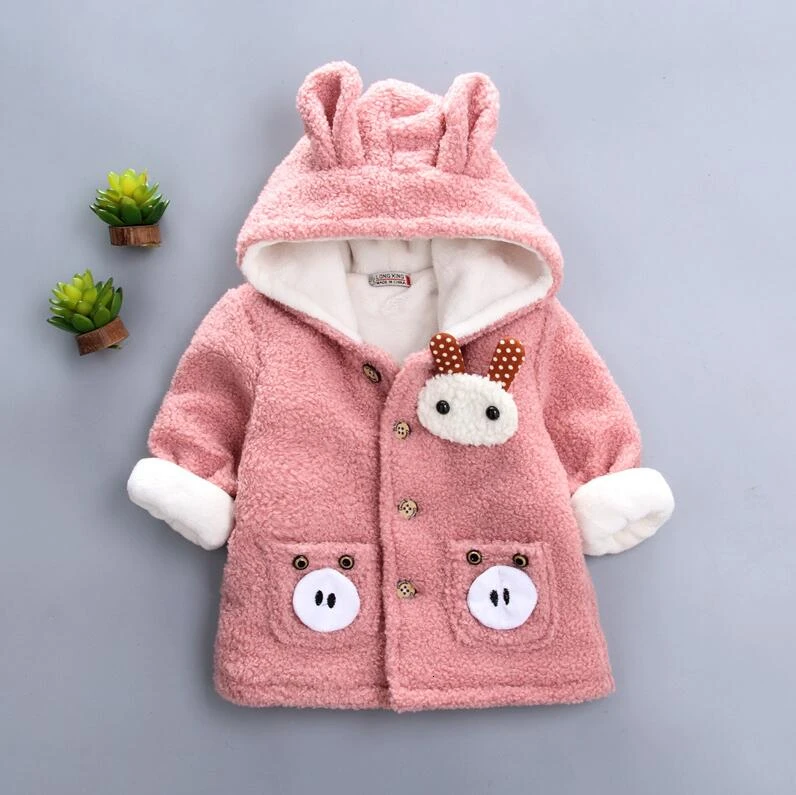 Осенне-зимние пальто для маленьких девочек; теплая верхняя одежда для маленьких девочек; Детские Модные Плотные милые пальто с искусственным мехом и капюшоном; куртка - Цвет: picturecolor