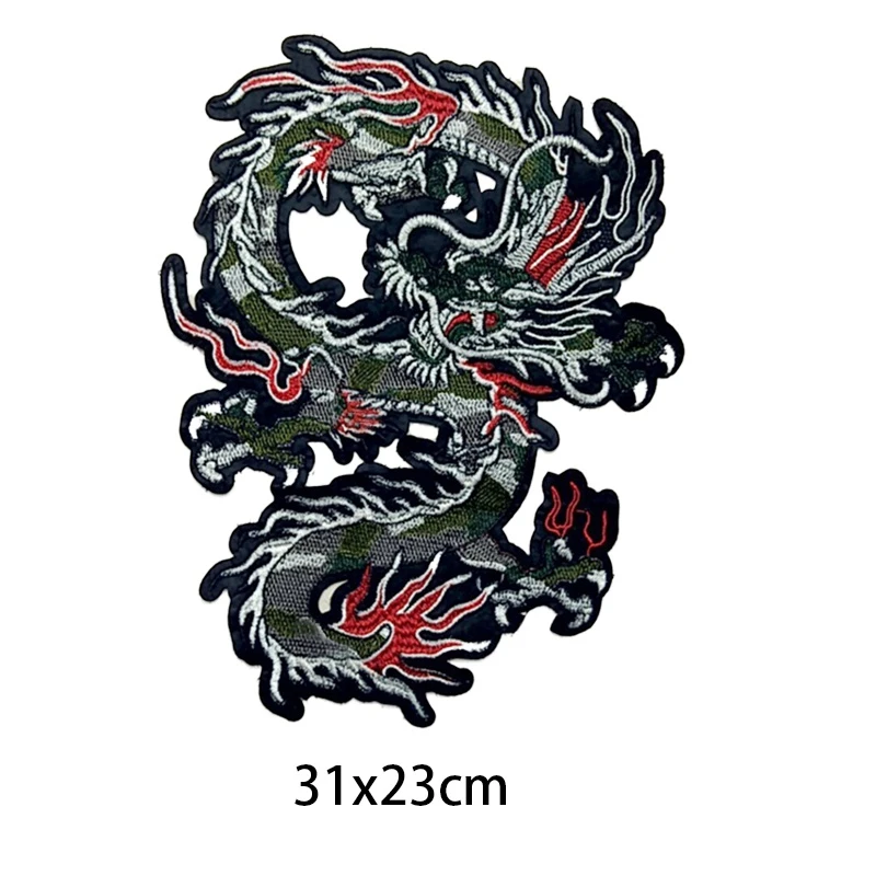

High Quality Chinese Dragon Embroidered Patches Creative Sewing On Dragon Applique Handmade DIY Clothes Sewing On Accessories